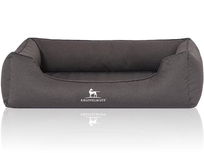 Knuffelwuff Hunde-Bett Leon Velour XL, 105 x 75 cm, Anthrazit
