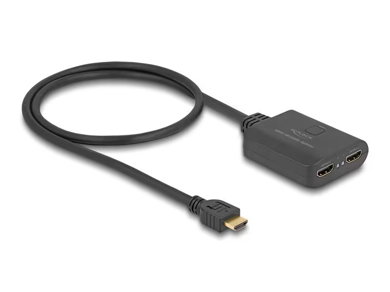 Delock 2-Port Signalsplitter HDMI – HDMI 4K 60 Hz mit Downscaler