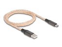 Delock USB 2.0-Kabel mit RGB Beleuchtung USB A - USB C 1 m