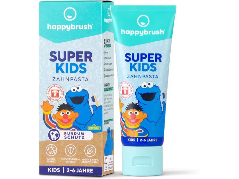 happybrush Zahnpasta SuperKids Sesamstrasse 75 ml