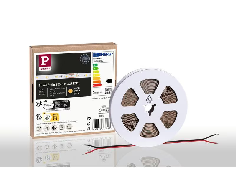 Paulmann Pro LED Strip Silver P25 827 5m 20W 400 lm/m 60LEDs/m 2700K