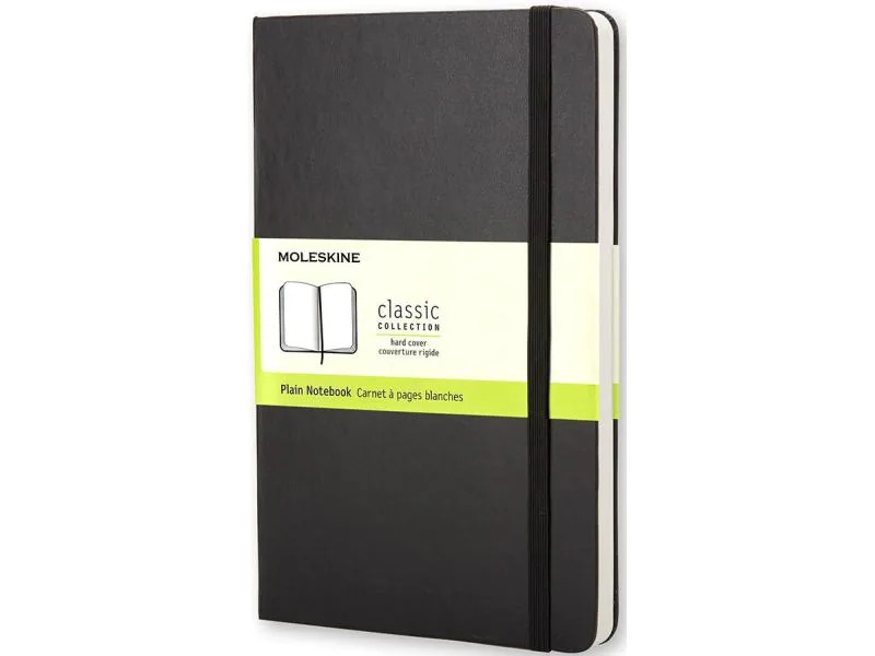 Moleskine Notizbuch Classic A6 Blanko, Schwarz, 192 Seiten