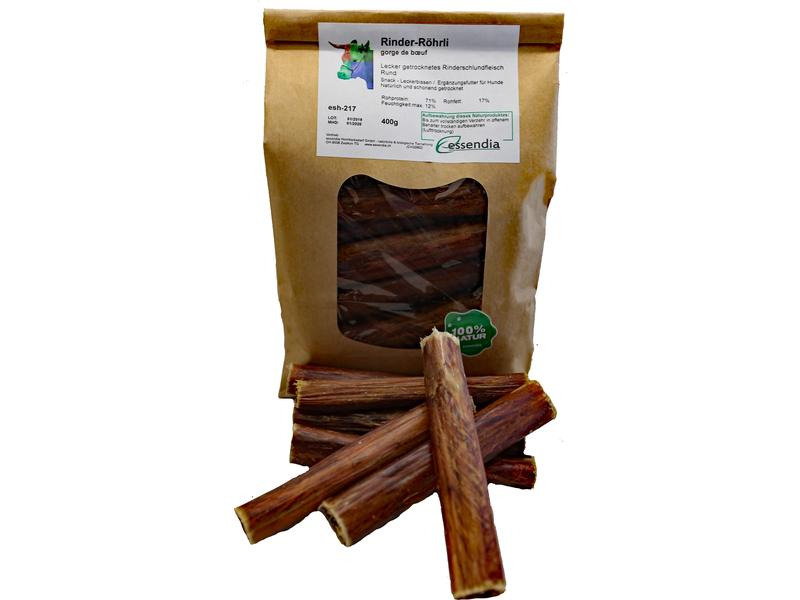 essendia Kausnack Rinderröhrli rund glatt, 400 g
