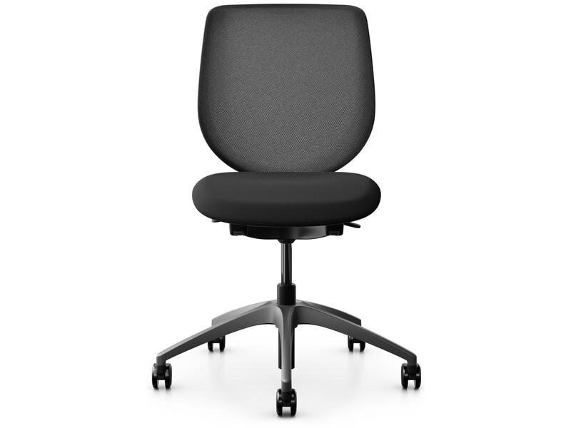 Giroflex Bürostuhl 313 mit Netzrücken, ohne Armlehnen, Schwarz