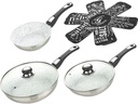 Genius Pfannen-Set Genius Cerafit Mont Blanc 20 cm/24 cm/28 cm