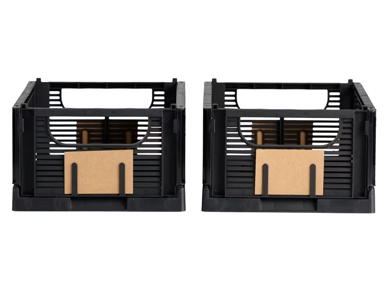 Schou Faltbox Deluxe M 2 Stück, Schwarz