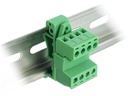 Delock Terminalblock 4 Pin, 5,08mm Rastermass gewinkelt