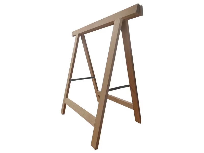 Holz Zollhaus Bockleiter aus Buche 75 x 75 cm, Naturfarben