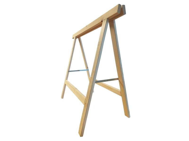 Holz Zollhaus Bockleiter aus Tanne 90 x 80 cm, Naturfarben