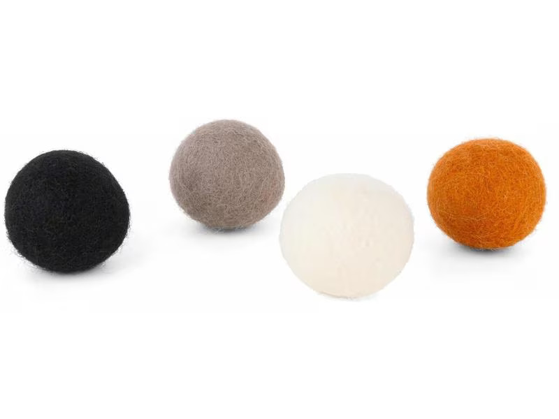 District 70 Katzen-Spielzeug Glow Felt Ball Toys, 35 mm, 4 Stück
