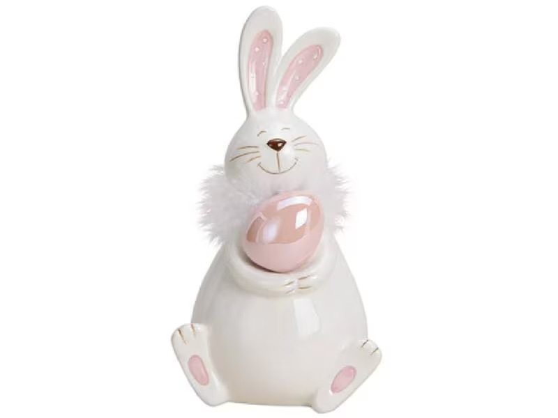 G. Wurm Hase Hellrosa, Weiss