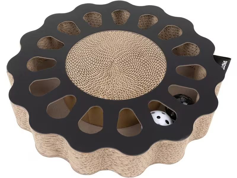 District 70 Katzen-Spielzeug Spielboard Sunny Black, 32 x 32 x 6 cm