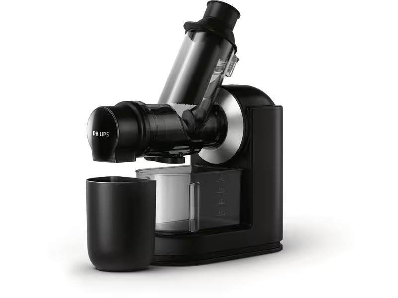 Philips Slow Juicer Viva Collection HR1889/70 Schwarz/Silber