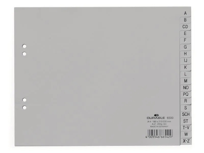 DURABLE Register A4 A-Z