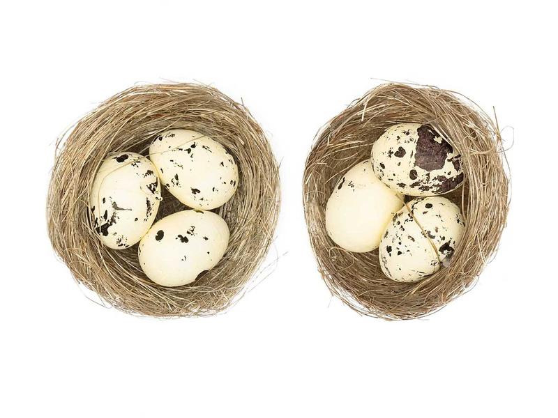 Rico Design Osternest mit Eiern 6.5 cm, 2 Stück