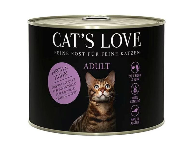 Cat's Love Nassfutter Adult Fisch &amp; Huhn, 200 g