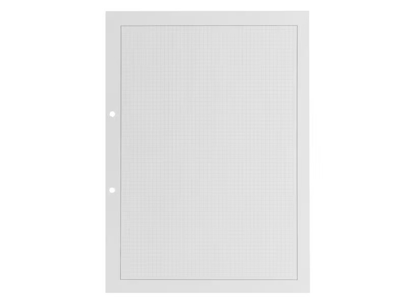 Office Focus Heftblatt FSC A4, 4 mm Kariert, Weiss, 2-fach gelocht
