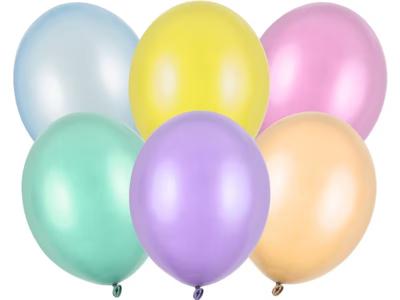 Partydeco Luftballon Uni Strong Pearl 100 Stück, Mehrfarbig, Ø 27 cm