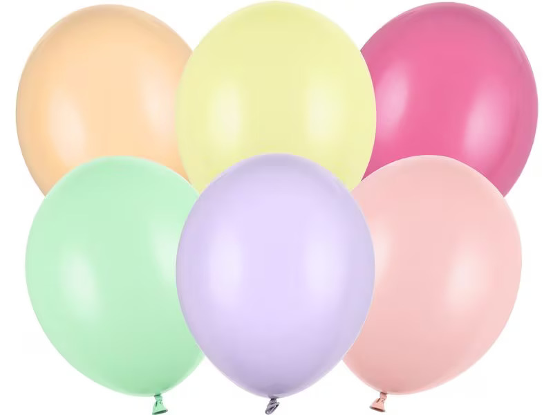 Partydeco Luftballon Uni Strong Pastel 10 Stück, Mehrfarbig, Ø 30 cm