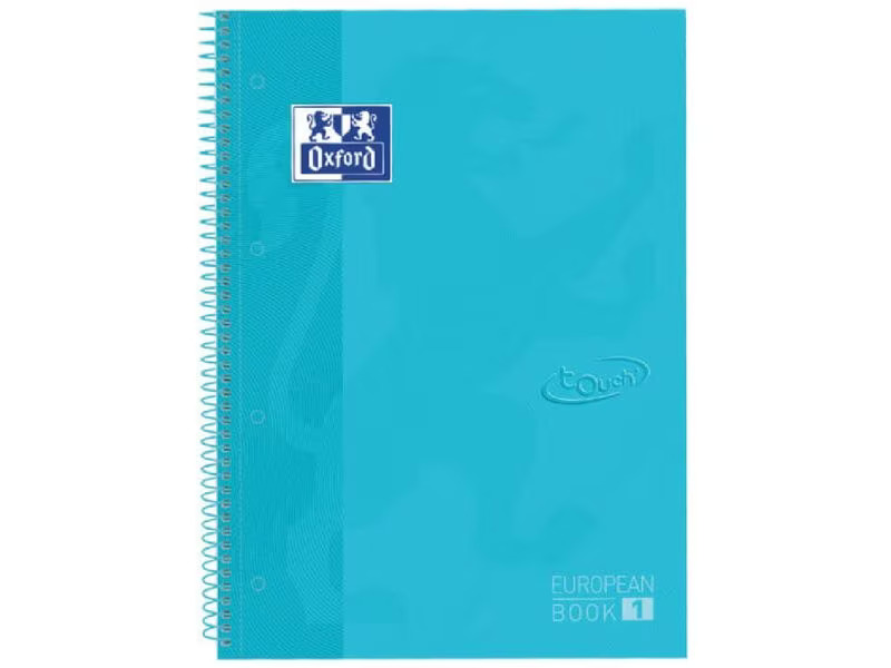 Oxford Schreibblock School Touch A4+, kariert, Pastelblau