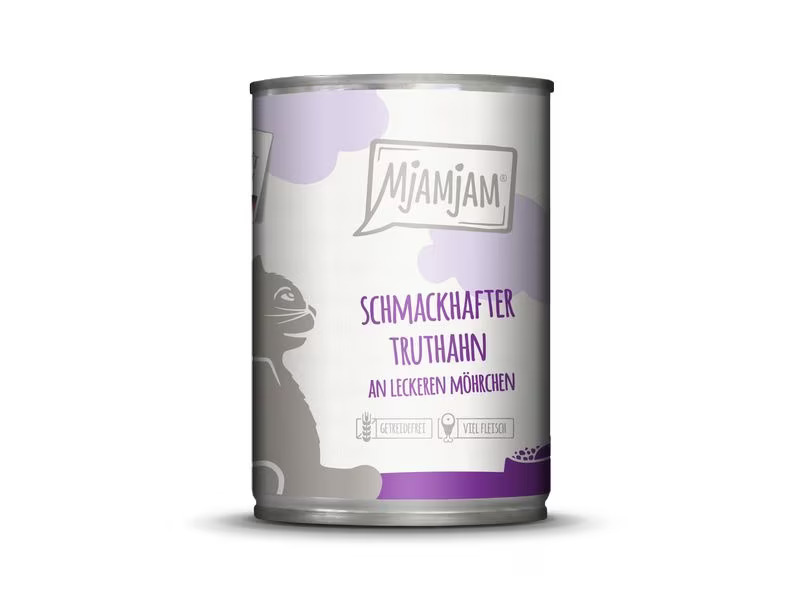 Mjamjam Nassfutter Dose Truthahn &amp; Möhrchen, 400 g