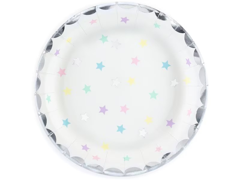 Partydeco Einwegteller Einhorn/Sterne 6 Stück