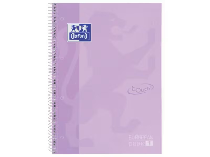 Oxford Schreibblock School Touch A4+, kariert, Pastellila