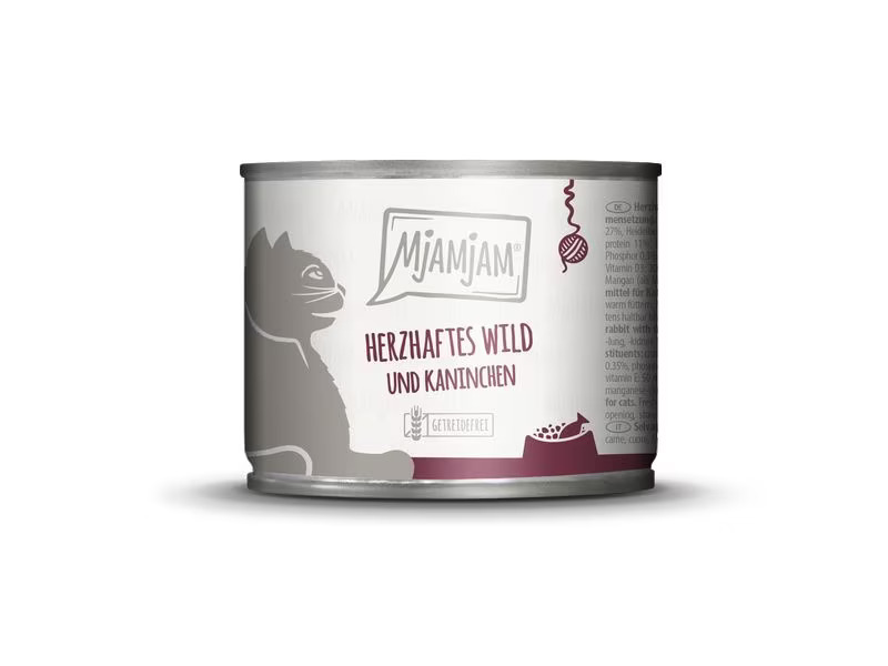 Mjamjam Nassfutter Dose Wild &amp; Kaninchen, 200 g
