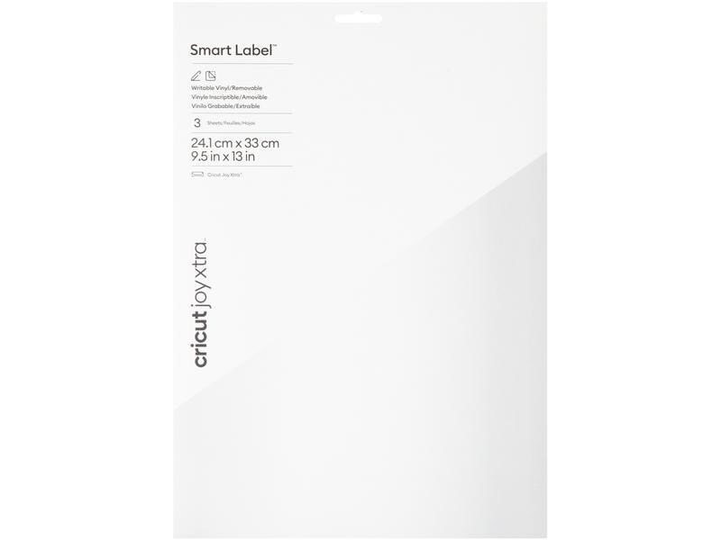 Cricut Vinylfolie Joy Xtra Smart ablös. 24 x 33 cm, 3 Stück, Weiss