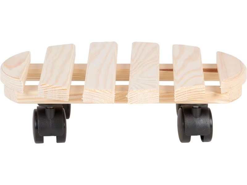 Esschert Design Rolleruntersetzer Rund L Nature/Schwarz
