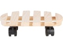 Esschert Design Rolleruntersetzer Rund L Nature/Schwarz