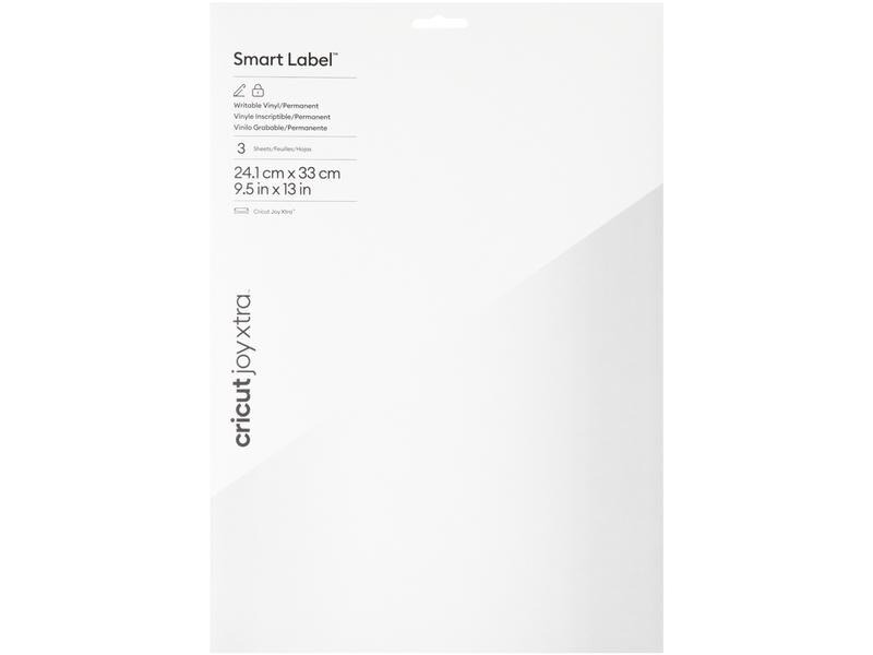 Cricut Vinylfolie Joy Xtra Smart perm. 24 x 33 cm, 3 Stück, Weiss