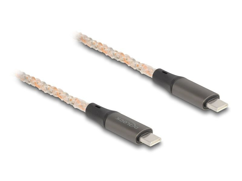 Delock USB 2.0-Kabel RGB Beleuchtung, PD 3.0, USB C - USB C 1.2 m
