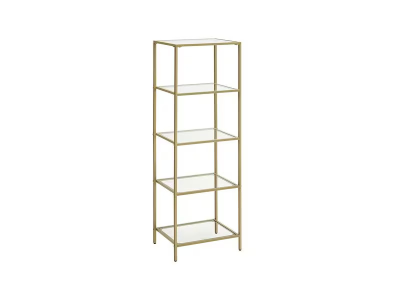 VASAGLE Regal 30 cm x 124.5 cm, Gold