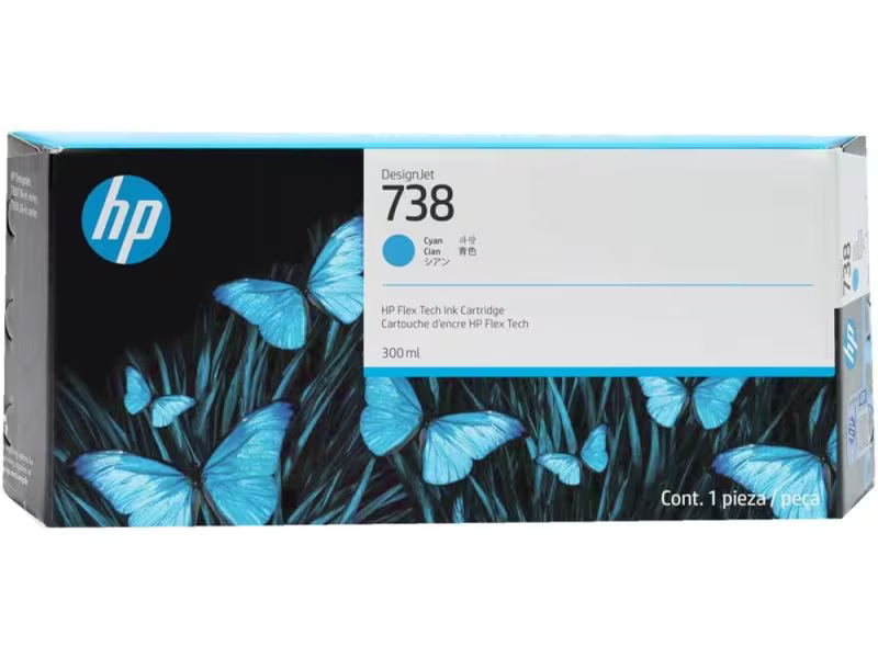 HP Tinte Nr. 738 (676M6A) Cyan