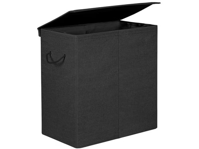 Songmics Wäschekorb  20 l, Schwarz