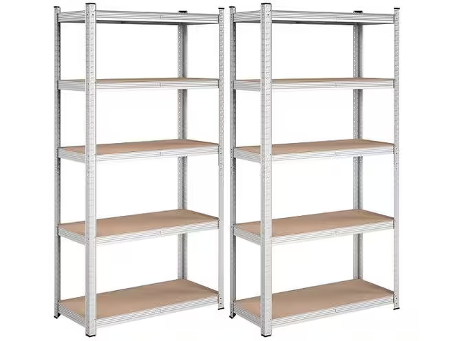 Songmics Regal 2 Stück, Silber