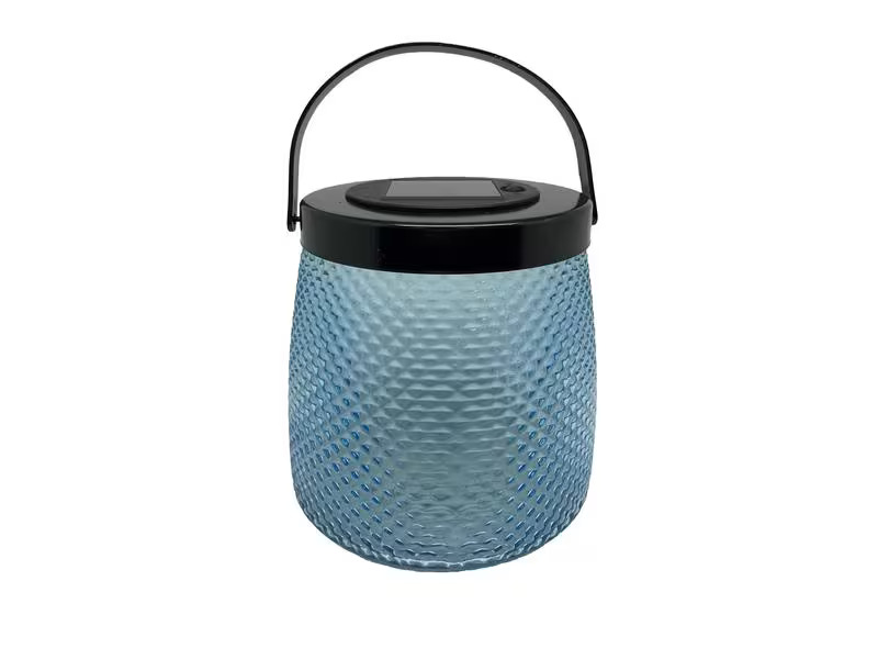Dameco Laterne LED Solar, 15.2 cm, Blau