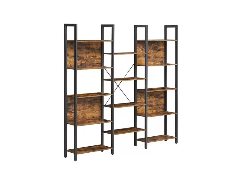 VASAGLE Regal 158 cm x 166 cm, Nature/Schwarz