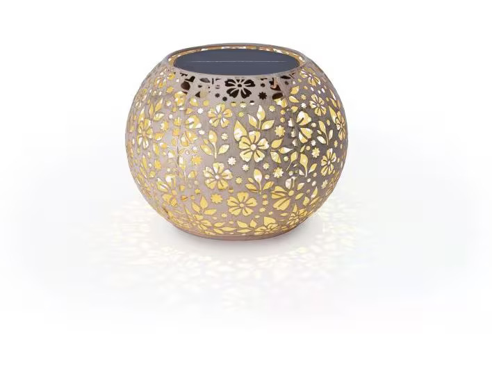 STT Windlicht Solar Antic Globe Carrera Ø 22 cm, Hellrosa