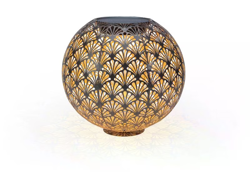 STT Windlicht Solar Antic Ball Santana Ø 30 cm, Anthrazit