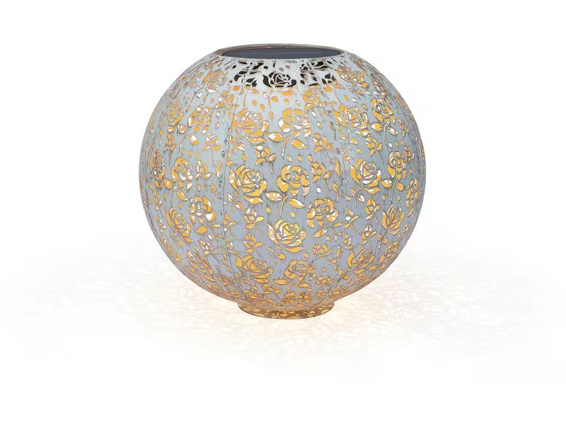 STT Windlicht Solar Antic Ball Baccara Ø 30 cm, White
