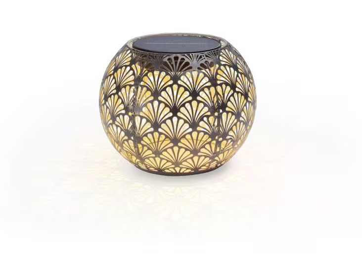 STT Windlicht Solar Antic Globe Santana Ø 22 cm, Anthrazit