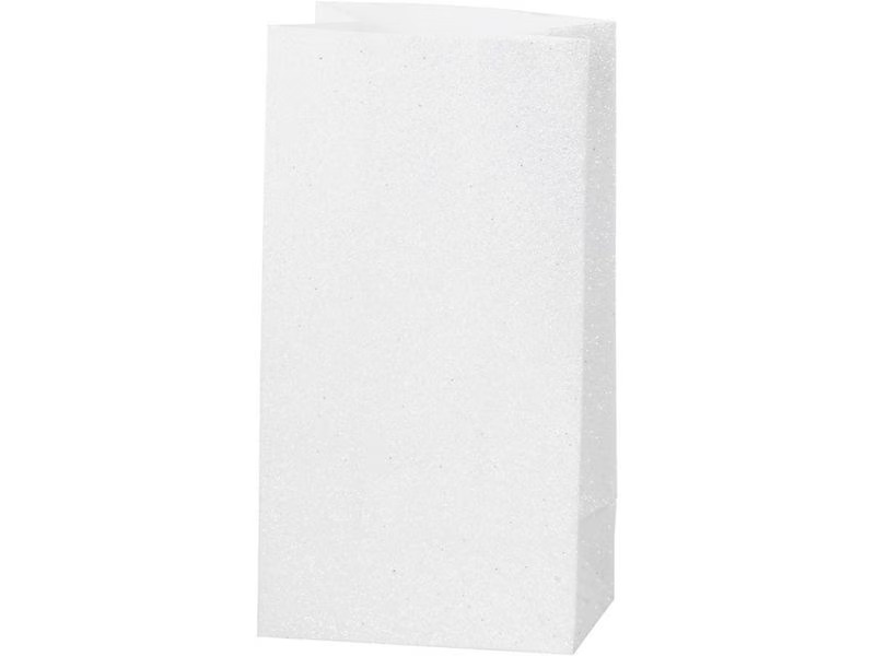 Creativ Company Geschenktüte Glitzer 10 Stück, Weiss