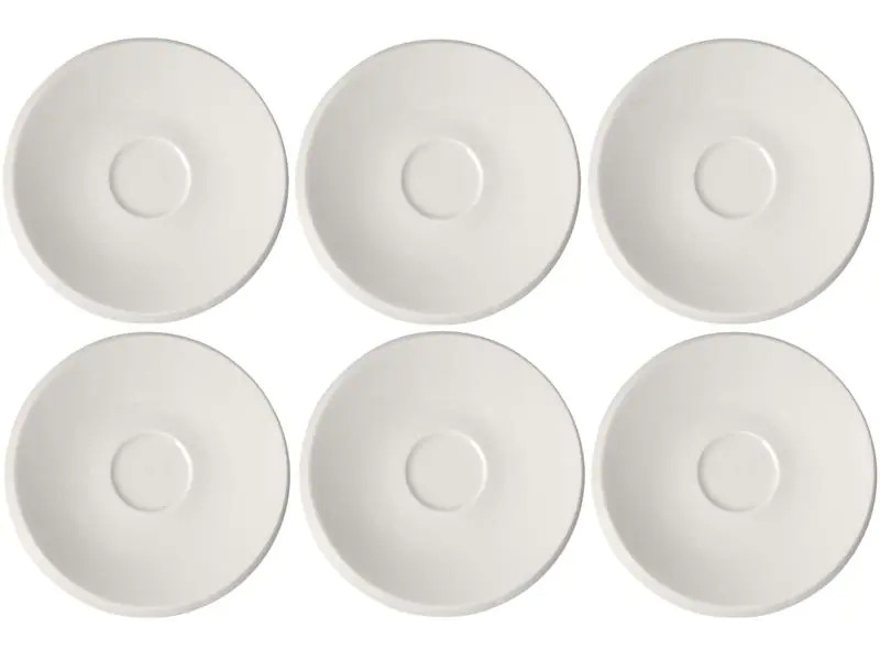 Villeroy &amp; Boch Untertasse New Moon 6 Stück, Weiss