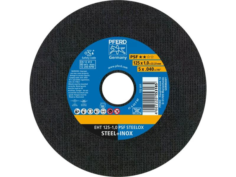 Pferd Trennscheibe EHT 125 x 1.0 x 22.23 mm gerade