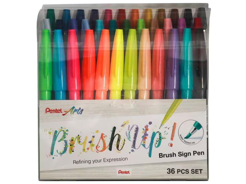 pentel Filzstift Brush Sign Pen 36 Farben