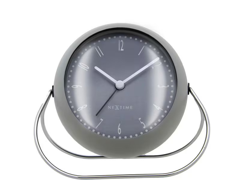 NeXtime Klassischer Wecker Bubble Grau