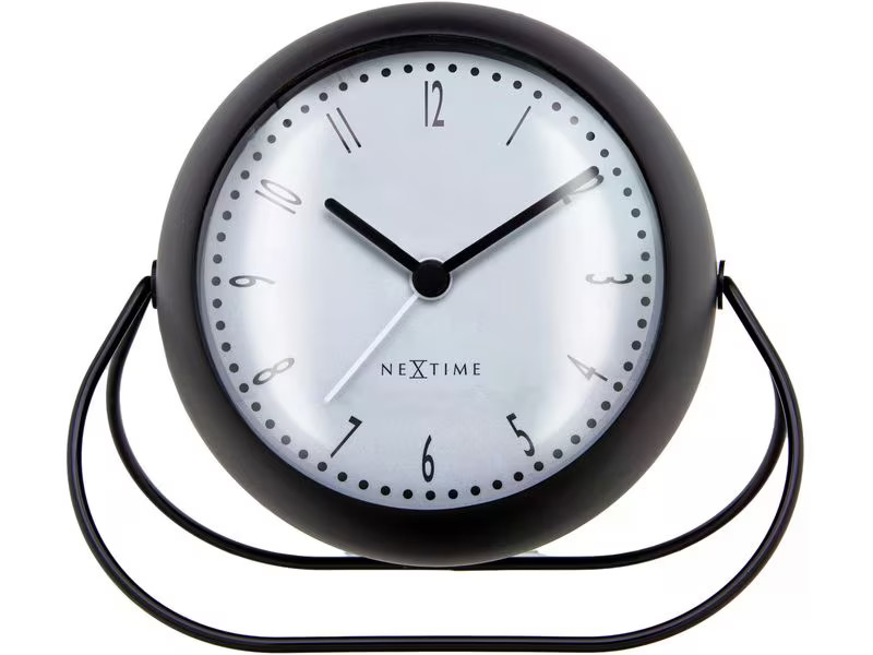 NeXtime Klassischer Wecker Bubble Schwarz