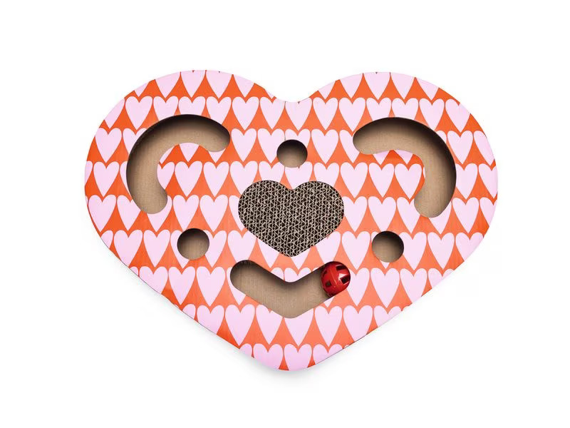 Beeztees Karton Kratzbox Love, 40 x 30 x 5 cm